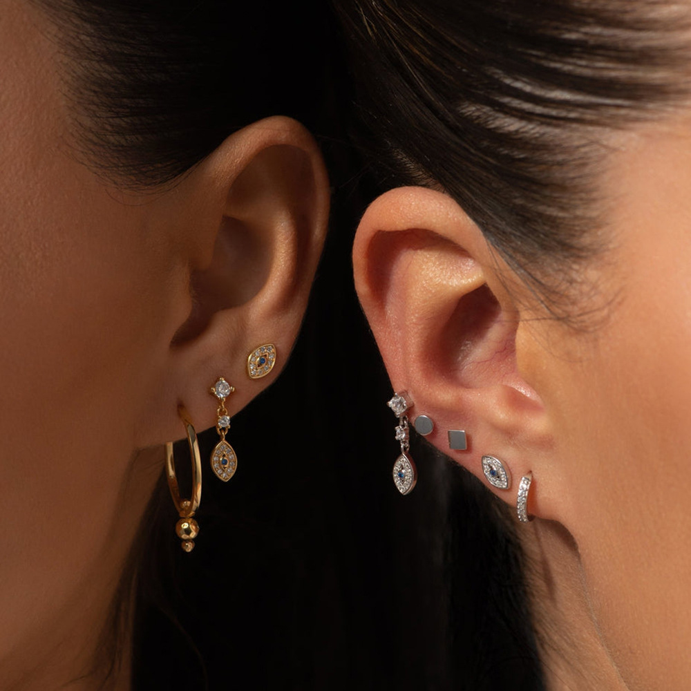 Title 3, S925 Gümüş Kişilik Küpeler Zincir, stil sahibi ...