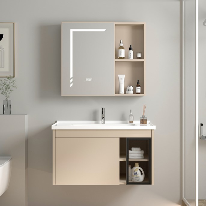 Gabinete de baño de aleación de aluminio cerámica unidad lavabo gabinete lavabo inodoro lavabo nuevo