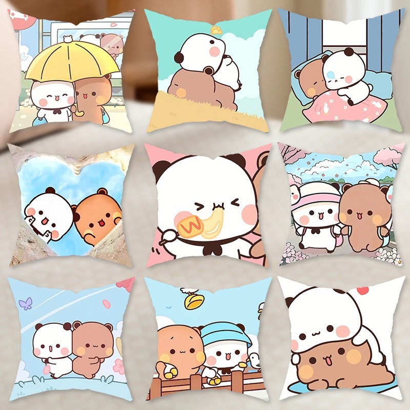 かわいい漫画抱き枕飾りソファリビングルームクッション寝室アニメ柄抱き枕腰枕カバー|undefined