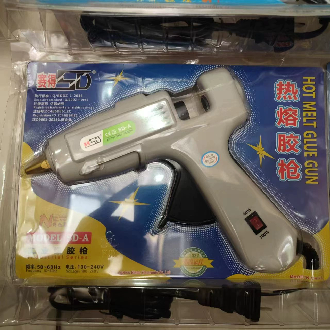 Пистолет горячего расплава диаметром 0,7 см/1,1 см