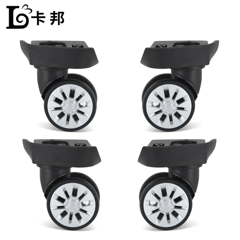 Luggage Wheel Replacement Parts for Silver Suitcase Trolley, Universal Wheels for Diplomat Code Lock Suitcase, Silent Wheels, Wear-Resistant Rollers