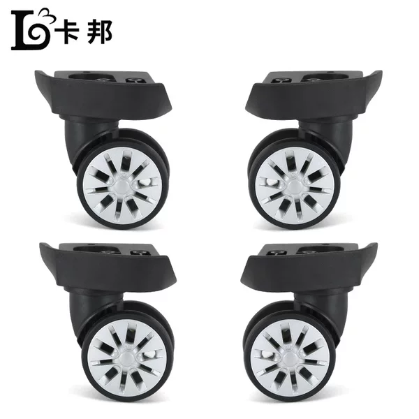 Luggage Wheel Replacement Parts for Silver Suitcase Trolley, Universal Wheels for Diplomat Code Lock Suitcase, Silent Wheels, Wear-Resistant Rollers