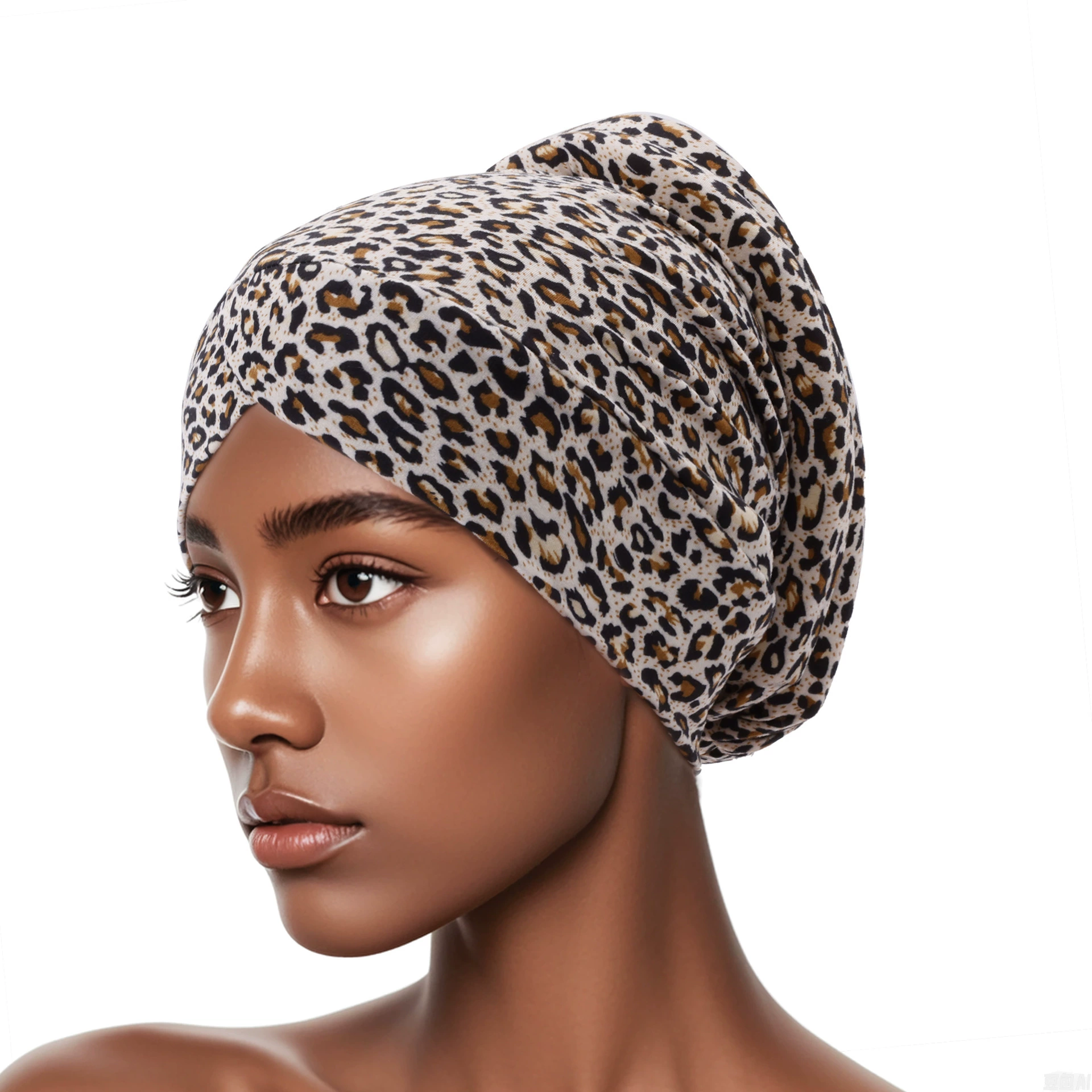 Новая маленькая шляпа-тюрбан с цветочным принтом от Amazon, хлопковая шляпа для химиотерапии с леопардовым принтом, шляпа с пучком волос на спине в наличии
