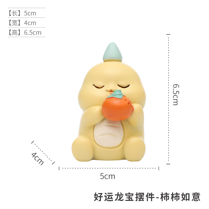 Dibujos Animados Lucky Dragon decoración creativa hogar sala de estar escritorio moderno coche hornear resina artesanía al por mayor