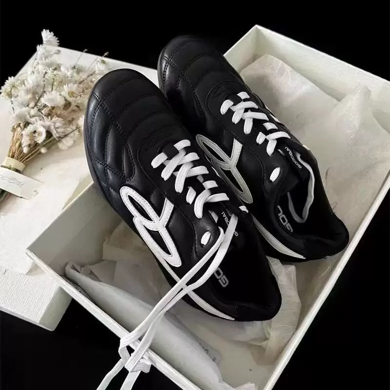 Draft Version Goodbai Wandering Girl 2025 New Black Ballet-Style Training Shoes Retro Sports Casual Running Shoes