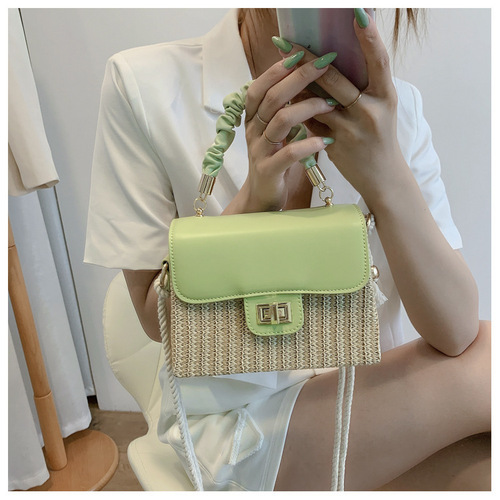 Popular new summer straw bag women's bag trendy simple woven crossbody bag foreign fashion shoulder handbag