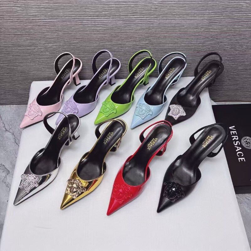 High Version V European and American Fashion Classic Women's High-Heeled Shoes New Trendy Pointed Toe Stiletto Closed-Toe Sandals