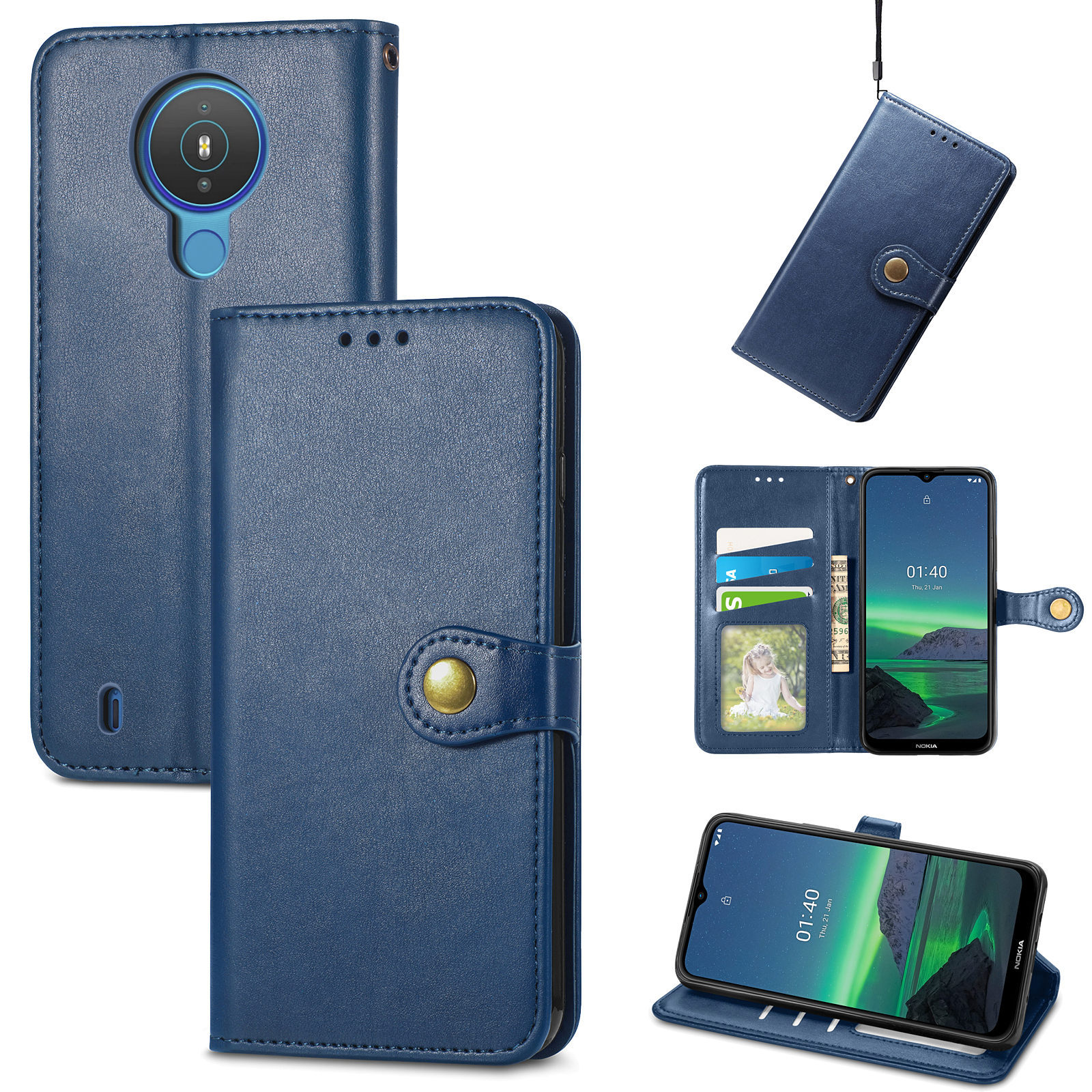 适用诺基亚G10/G20商务手机壳 翻盖磁吸Nokia1.3/2.4/3.4手机皮套