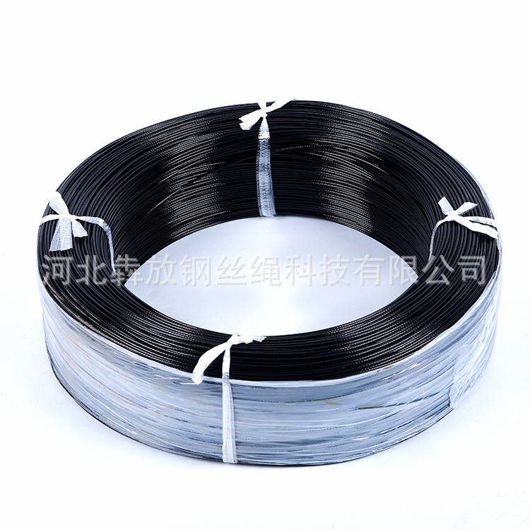 厂家供应PU/3.0-7*7不锈钢 镀锌钢丝绳  包塑包胶涂塑涂胶钢丝绳