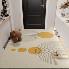 現代簡約入戶門地墊耐髒可擦免洗皮革地墊家用可裁剪PVC防滑腳墊