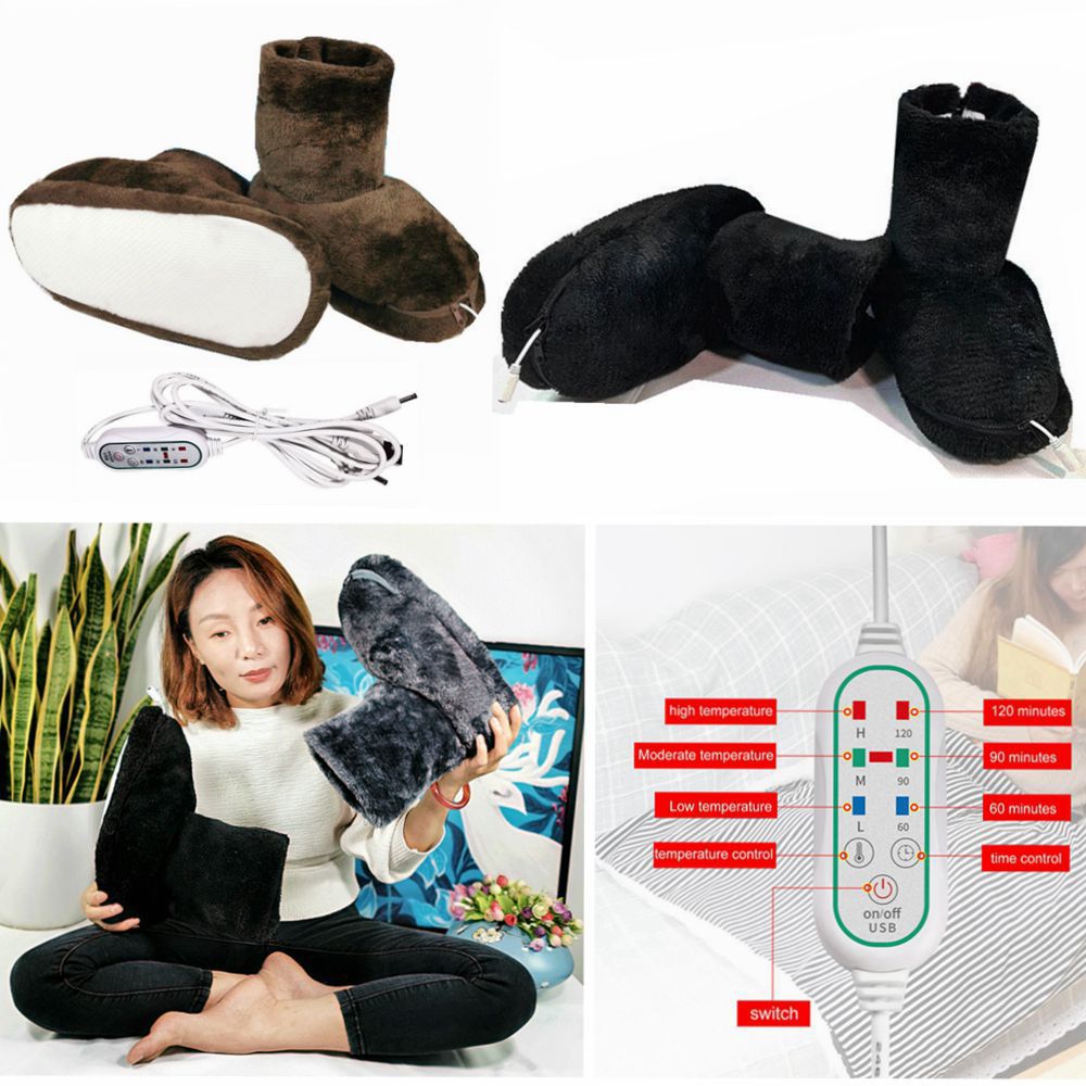 Heating Shoes Electric Heating Shoes Rechargeable Heating Warm Shoes Can Walk And Can Be Removed And Washed_voghion.com