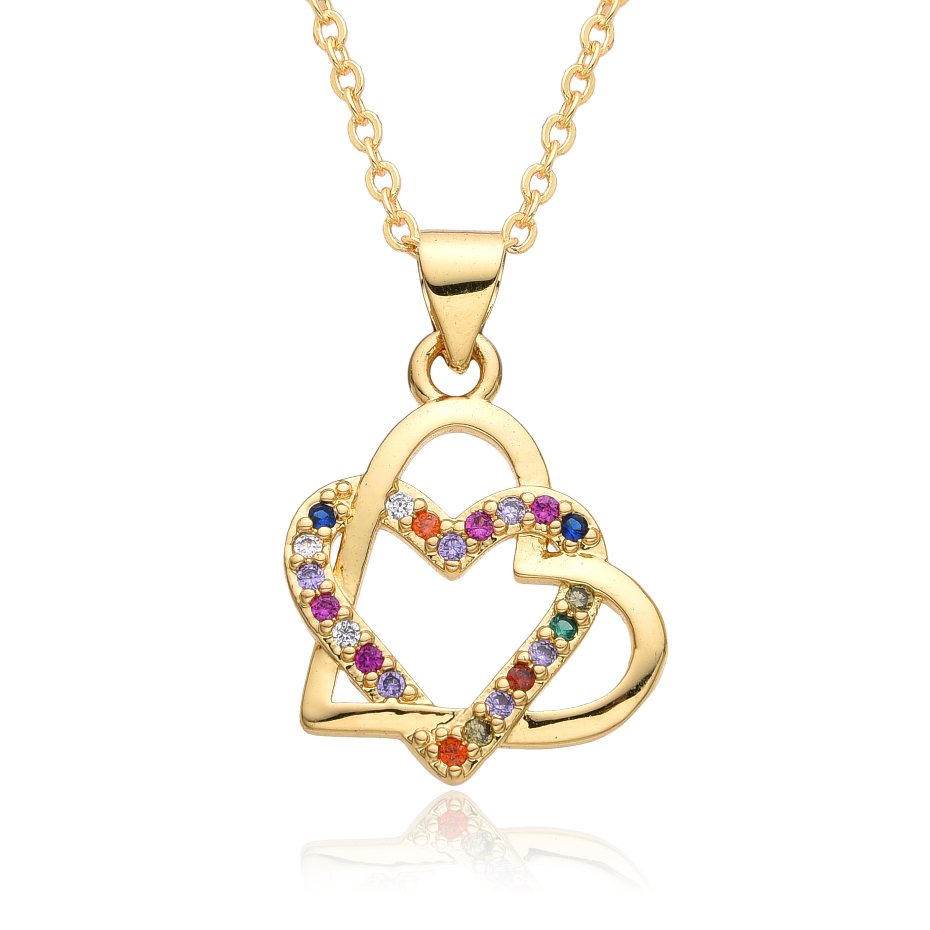 9g Weight Copper Pendant Material Zircon Inlay Material Pendant Necklace Classification Copper Chain Material 1 Piece Quantity Holiday, Date, Street Occasion Copper Material Heart Shape Pattern Women's Gender Inlay Design Simple Style, Classic Style Style Copper Inlay Heart Shape Zircon Pendant Necklace 4
