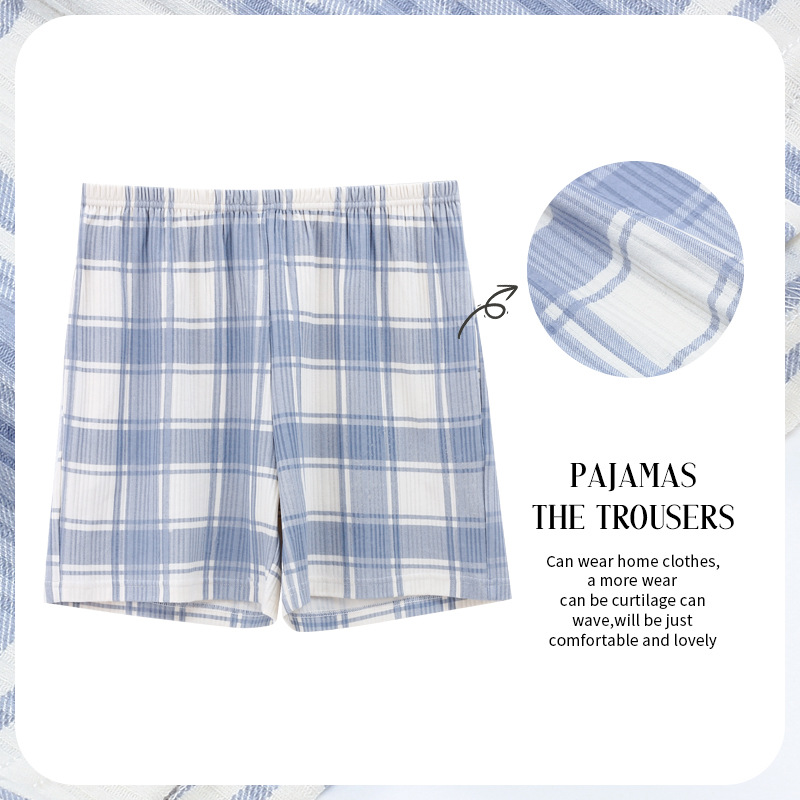 Pantalones de pijama a cuadros de primavera y verano Pantalones de mujer sueltos y cómodos más tamaño ropa exterior Four Seasons ropa para el hogar pantalones de Casa de dibujos animados para mujer