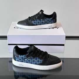 1:1原标原盒牛皮拼接帆布系带透气休闲板鞋男士广州货外贸男鞋