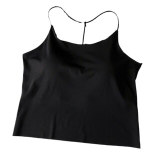 2023 new style with chest pad hot girl back halter camisole women's inner short top design sense niche