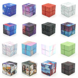 厂家直供UV定制百变折叠星空无限魔方亚马逊跨境批发fidget cube