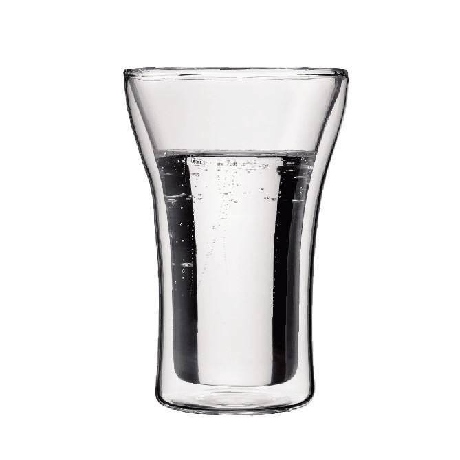 Double-layered Flared Coffee Volcano-shaped Glass Insulated Milk And Juice Drink Cup, Simple Drinking Vessel_voghion.com