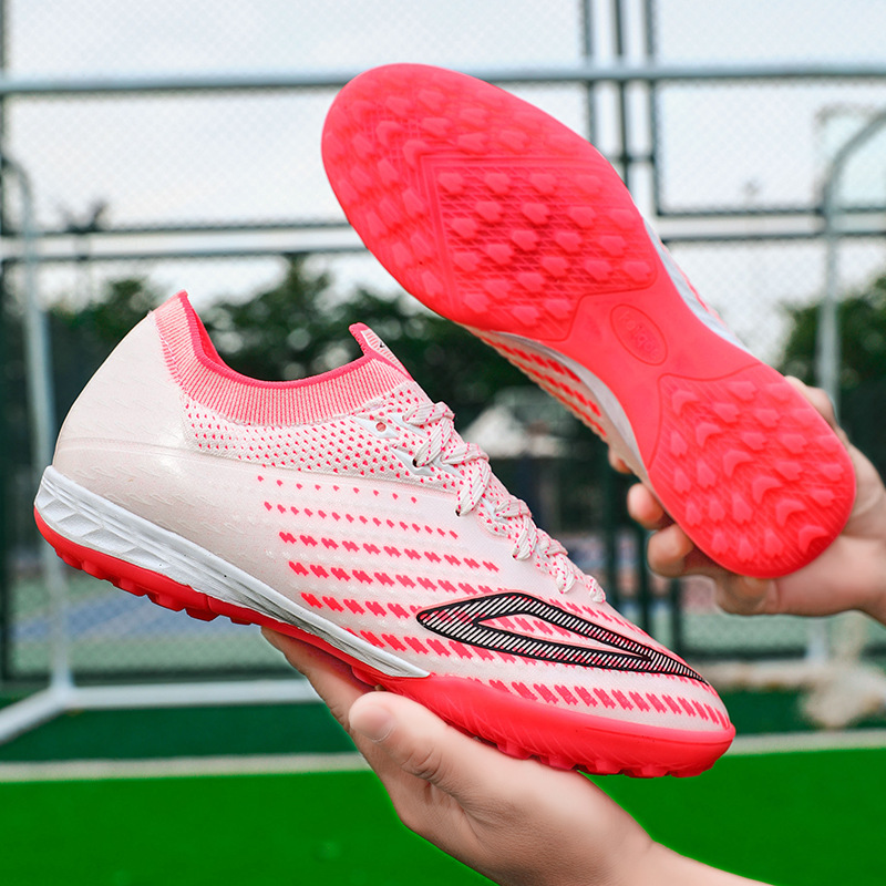 Lingsu Seamless Flyknit Low Top Soccer Shoes For Artificial Grass_voghion.com
