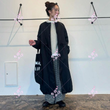 跨境现货秋冬新款女装长款宽松显瘦上衣棉服