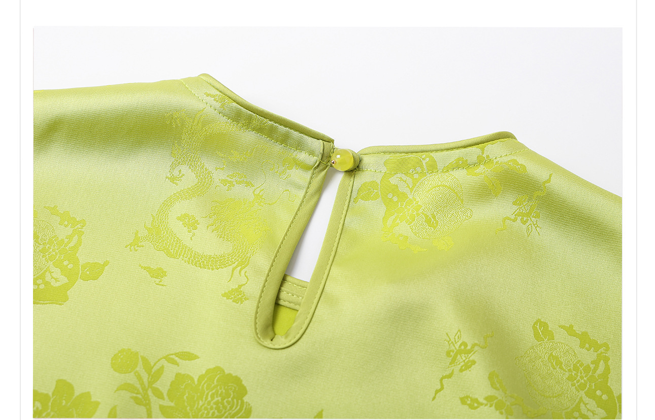 Áo thun nữ tay ngắn lụa tơ tằm jacquard trơn thiết kế đơn giản ZX M400 — Màu trắng chi tiết 35