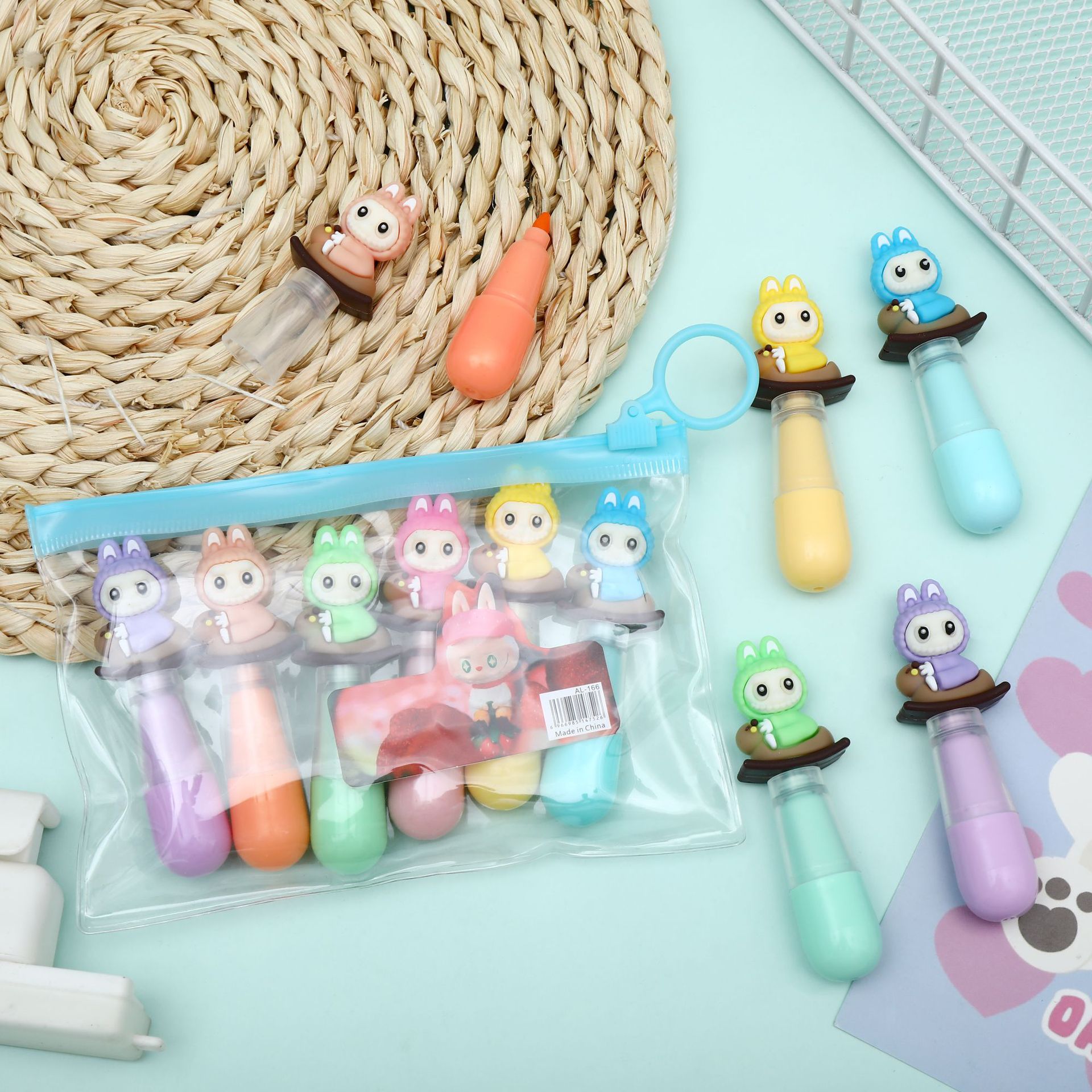 Rabuka Pi Balasti adorable mini gota de agua resaltador para estudiantes regalo de oficina pintura marcador de foco