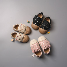 儿童棉鞋女童2023冬季新款防滑软底卡通波点小宝宝二棉鞋一件代发