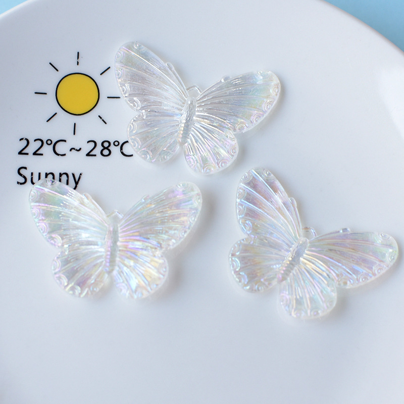 Top ventas — adornos transparentes mariposa y corazón rosa para zapatos con agujeros, material DIY al por mayor (PJ1329) image 4