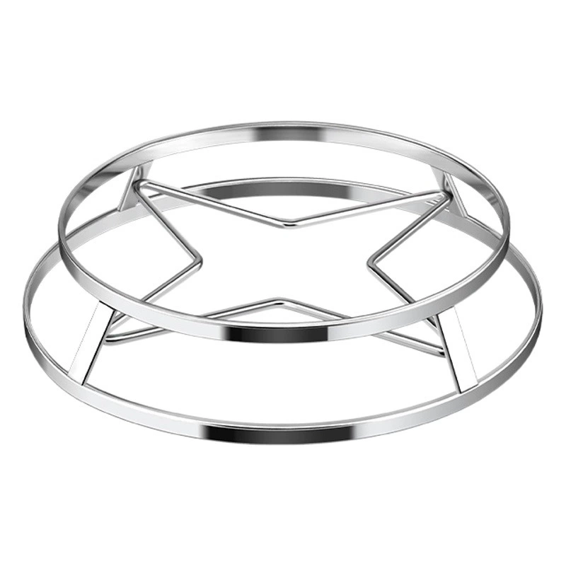 Kaiwang плоская стойка для кастрюль из нержавеющей стали кухонная двухслойная стойка для вока теплоизоляционная стойка для кастрюль с защитой от ожогов стойка для парения кухонная стойка для кастрюль