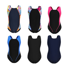 2024 Summer New Children's Swimwear for Girls, Printed Backless One-piece Swimsuit, Sleeveless One-piece Swimsuit