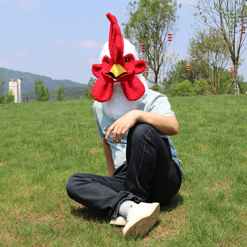 Plüsch Liichtend Déier Kappbedeckung mat beweegleche Mond Partymaske Cosplay Maskerade Kostüm Requisiten_voghion.com