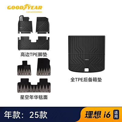 Li Auto L6, L7, L8, L9, Livisi — Universal Foot Pad - high-end-injection-molded-upgraded-versioni6-high-edge-full-tpe-floor-mats-seven-piece-set-starry-night-black