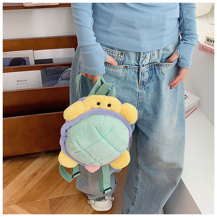Cartoon plush toy backpack, new autumn and winter style, cute and girlish girl backpack, fashionable storage small backpack wholesale undefined