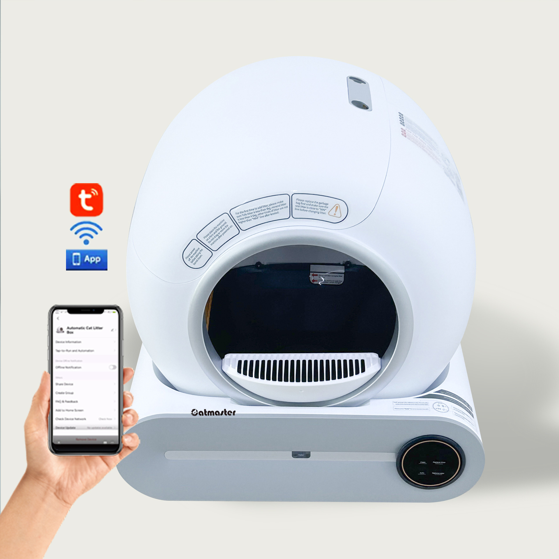 Smart cat toilet fully enclosed oversized automatic cleaning cat toilet remote control pet intelligent litter box