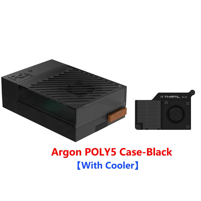 Корпус Raspberry Pi 5 Argon POLY 5+ ABS совместимый с радиатором PWM
