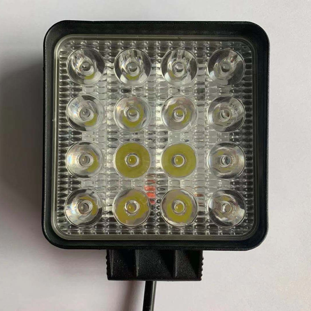 4英寸 48W汽车led工作灯 方形前杠大灯 货车改装42W圆形射灯