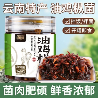 滇园油鸡枞菌/松茸菌/牛肝菌260g/罐云南特色菌菇油炸菌下饭拌面