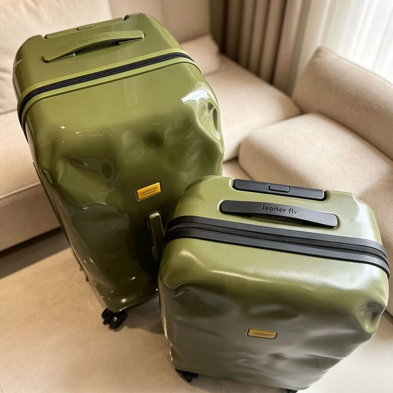 Italian-style damaged luggage 20inch can be taken on board, with a high aesthetic and unique design, 24-inch silent suitcase Italian-style damaged luggage 20inch can be taken on board, with a high aesthetic and unique design, 24-inch silent suitcase