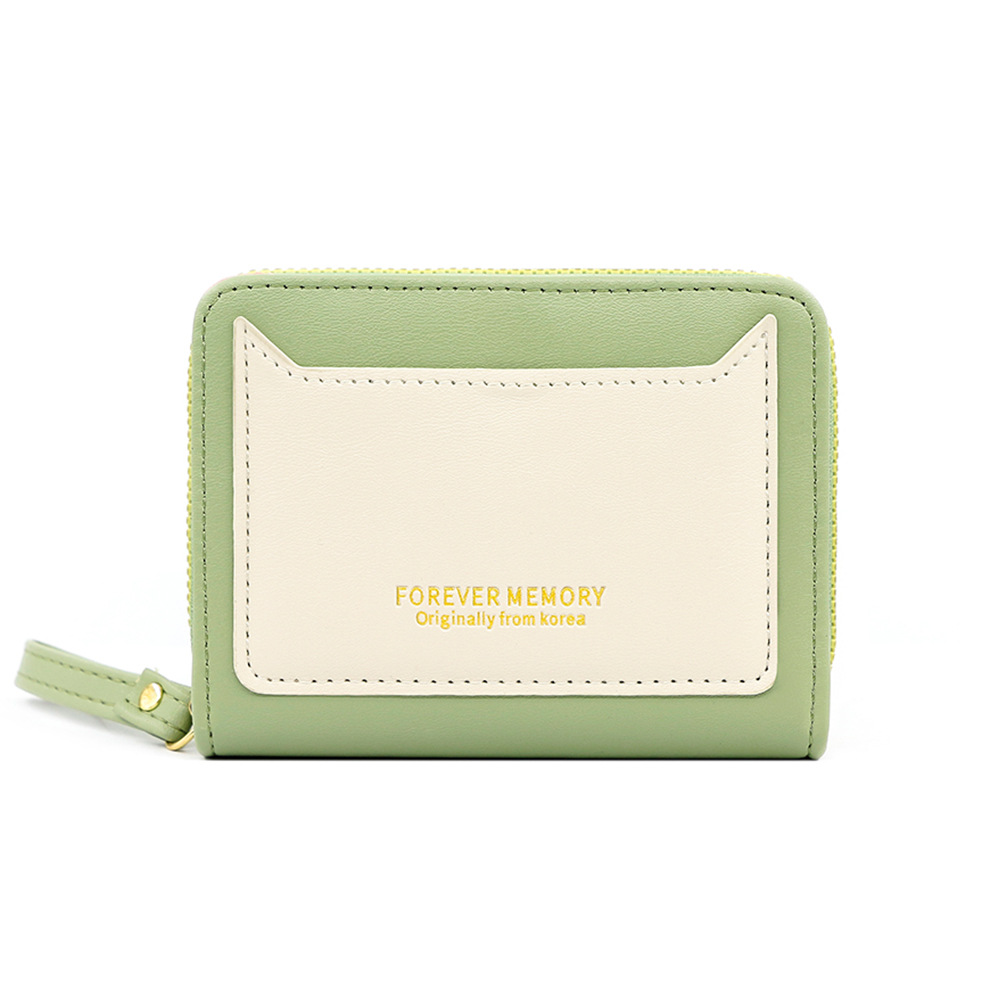 Cartera de dama simple coreana corta tarjeta de órgano hebilla bolso de cambio bolso de cremallera bolso de mano