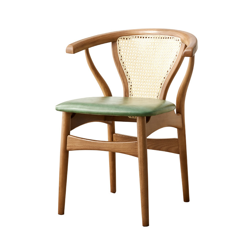 Mesa de comedor de hotel de caja de madera maciza cadena de restaurantes occidentales diseñadores de estilo antiguo asiento de tela de caña