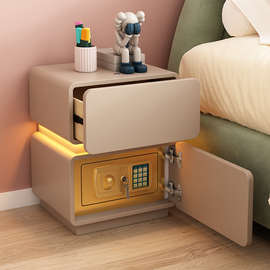 6GE6小户型智能床头柜保险柜一体简约现代多功能卧室收纳柜隐藏保