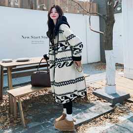 厚外套女2024新款爆款秋冬高级感韩系连帽皮毛一体大衣时尚洋气