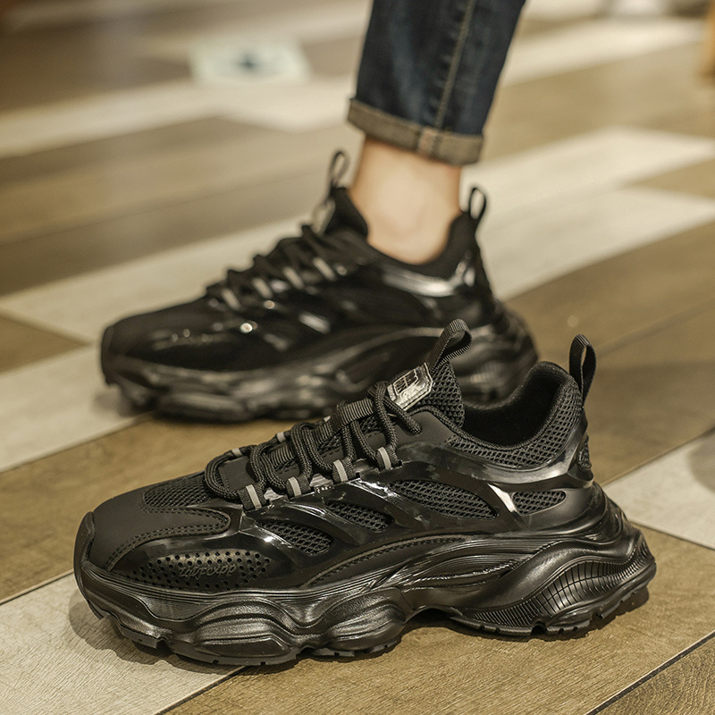 Cross-Border Popular Black Dad Shoes Men's Summer 2025 New Men's Shoes Sports Shoes Casual Running Shoes High-End