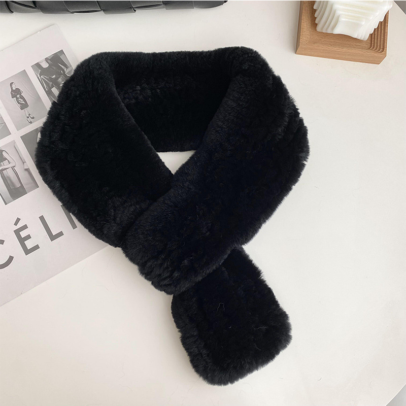 Rex Kaninchenfell Schal Für Damen Warm Winter Mode Accessoire_voghion.com