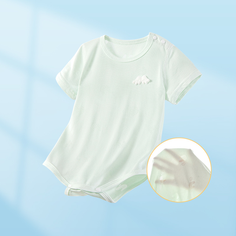 Baby summer jacket, camiseta de manga corta, camiseta de triángulo, pijamas delgados para hombres y mujeres, ropa de verano, ropa de bebé