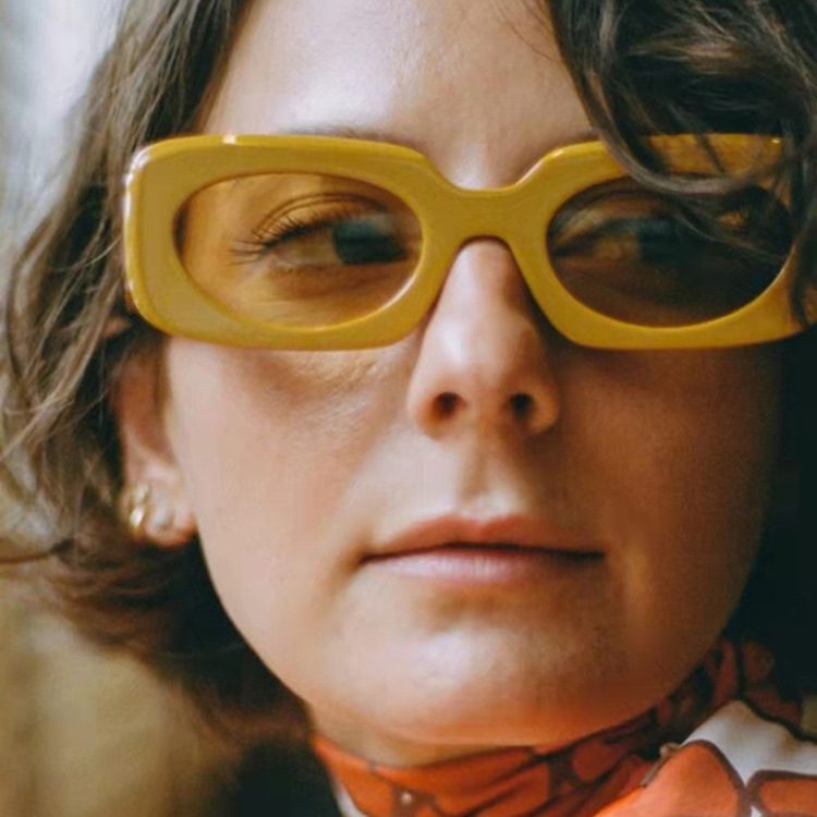 Travel Occasion Solid Color Pattern Unisex Gender Fashion Style Green, Yellow, Black Color Fashion Solid Color Ac UV400 Protection Square Full Frame Women's Sunglasses