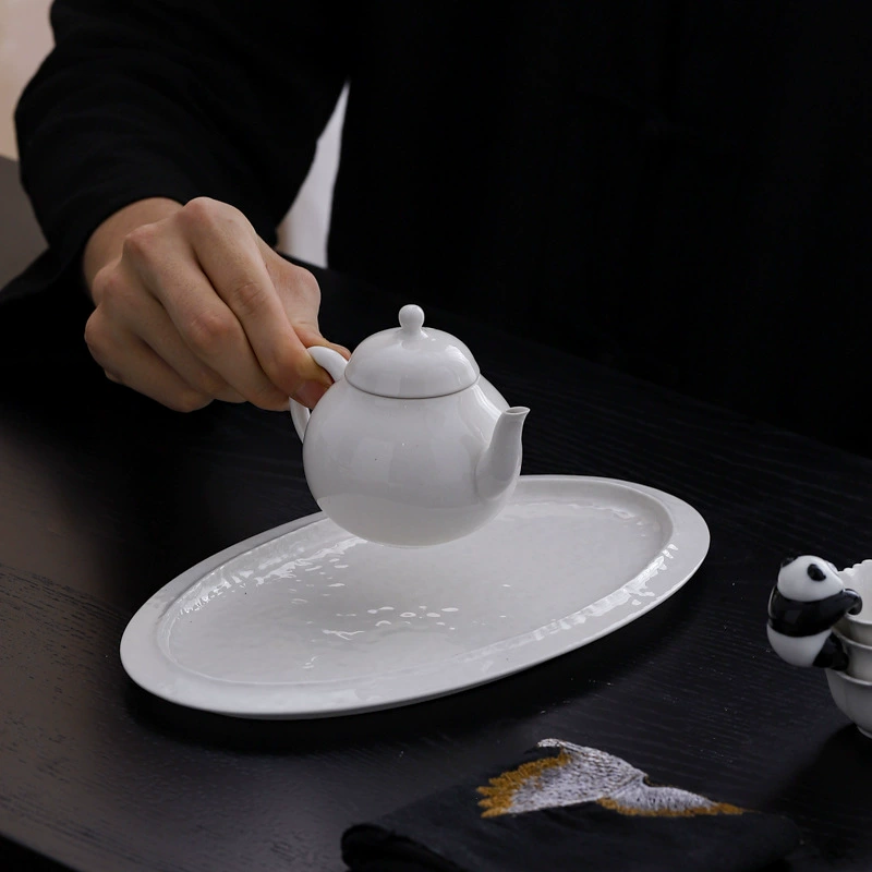 乐佳 Prauman ash ancient mud tea tray pot tea ceremony accessories ceramic dry bubble tea tray refreshments multi -use use