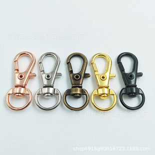 Manufacturer Wholesale Dog Buckle Hardware Small Hook Buckle Metal Key Chain Round Tail Lobster Buckle Zinc Alloy Puppy Buckle