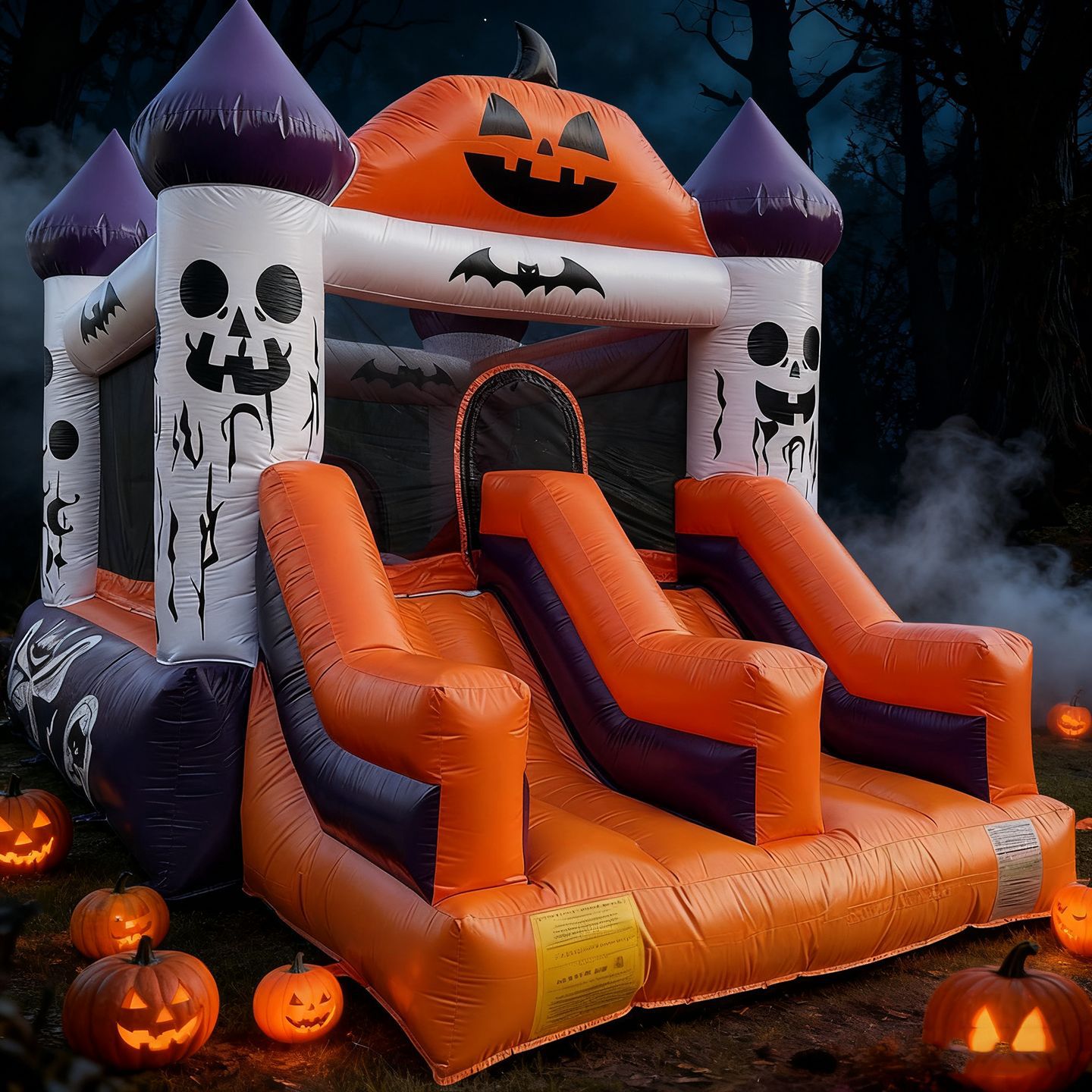 Temas de Halloween gran casa inflable rebotante comercial calabaza cama de salto decoración fiesta al aire libre castillo inflable