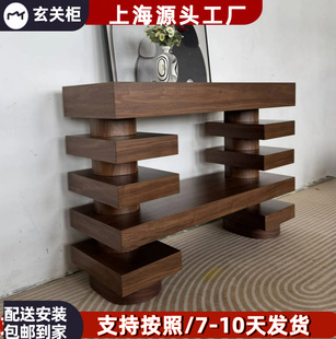 Medieval Style Painted Entrance Table Modern Simple Entrance Wall Entrance Table Solid Wood Entrance Cabinet Table Long Table