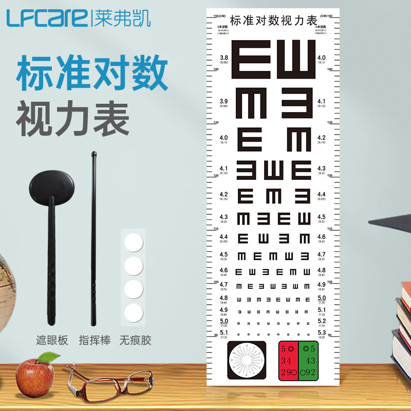 Lai Fukai LFCare clear Logarithmic Visual acuity chart Poster PVC thickening waterproof household Hyperopia wholesale